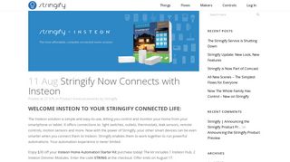 
                            11. Stringify Now Connects with Insteon