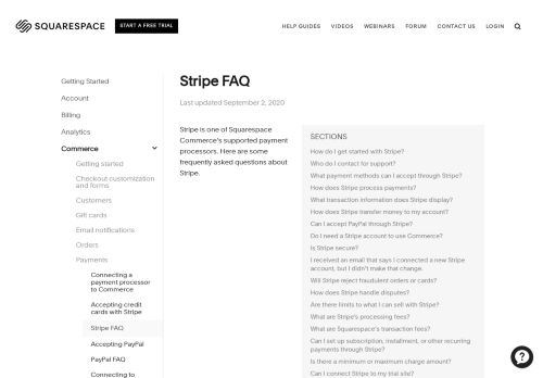 
                            8. Stripe FAQ – Squarespace Help