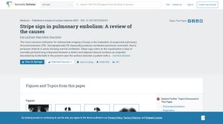 
                            8. Stripe sign in pulmonary embolism: A review of the ... - Semantic Scholar