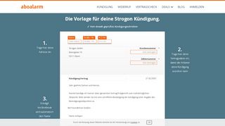 
                            11. Strogon online kündigen | geprüfte Vorlage - Aboalarm