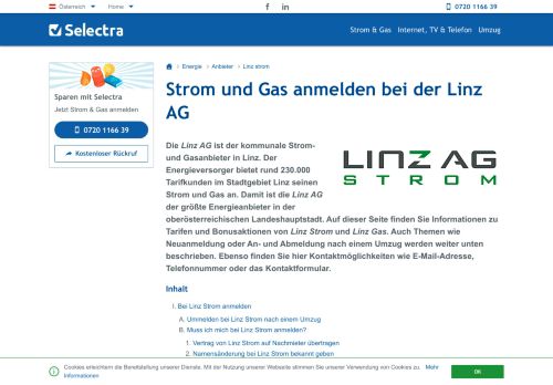 
                            11. Strom und Gas anmelden bei der Linz AG | selectra.at