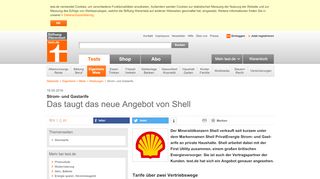 
                            12. Strom- und Gastarife - Das taugt das neue Angebot von Shell - Stiftung ...