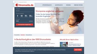 
                            9. Stromanbieter auf Stromseite.de: Vergleichen Sie Stromanbieter!