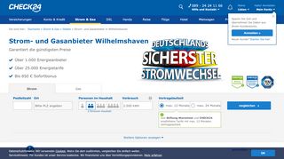 
                            10. Stromanbieter Wilhelmshaven - CHECK24 Strom- & Gaspreise ...