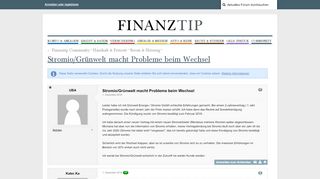 
                            3. Stromio/Grünwelt macht Probleme beim Wechsel - Strom & Heizung ...