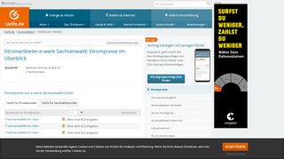 
                            3. Stromtarife von e-werk Sachsenwald GmbH | Tarife.de