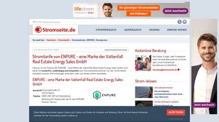 
                            7. Stromtarife von ENPURE - eine Marke der Vattenfall Real ... - Stromseite