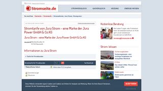 
                            11. Stromtarife von Jura Strom - eine Marke der Jura Power ... - Stromseite