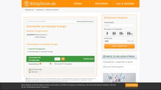 
                            7. Stromtarife von Neander Energie GmbH | Billigstrom.de