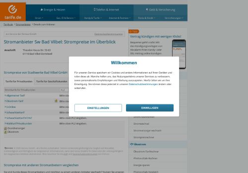 
                            7. Stromtarife von Stadtwerke Bad Vilbel GmbH | Tarife.de