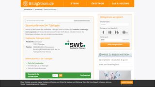 
                            6. Stromtarife von Stadtwerke Tübingen GmbH | Billigstrom.de