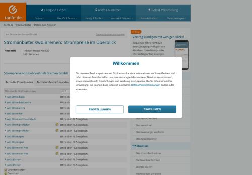 
                            11. Stromtarife von swb Vertrieb Bremen GmbH | Tarife.de