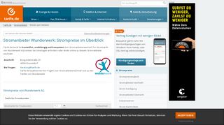 
                            7. Stromtarife von Wunderwerk AG | Tarife.de