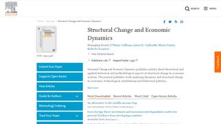
                            9. Structural Change and Economic Dynamics - Journal - Elsevier