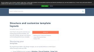 
                            11. Structure and customize template layouts - HubSpot Support