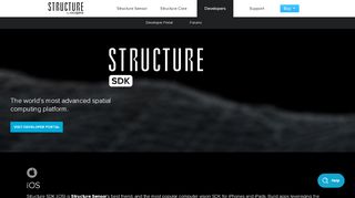 
                            2. Structure SDK Developer Information - Structure Sensor