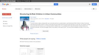 
                            10. Structuring At-Risk Children in Urban Communities