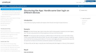 
                            6. Structuring the App: Handle same User login on different devices