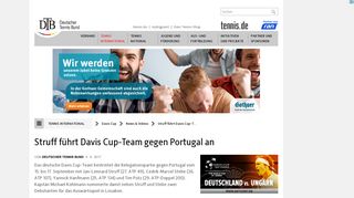 
                            8. Struff führt Davis Cup-Team gegen Portugal an - Deutscher Tennis Bund