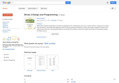 
                            11. Struts 2 Design and Programming: A Tutorial