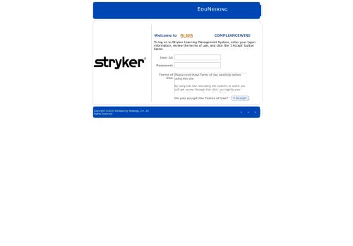 
                            7. Stryker Login - ComplianceWire