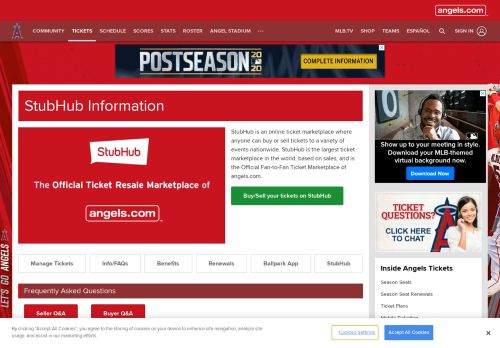 
                            8. StubHub Information | Los Angeles Angels - MLB.com