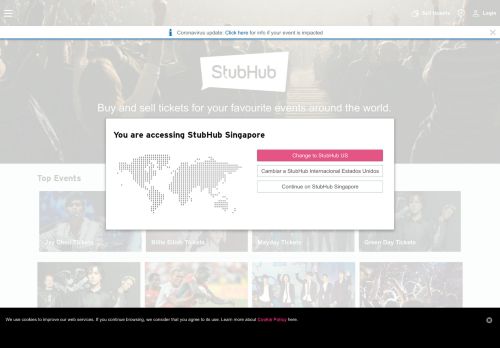 
                            9. StubHub Singapore: Buy and sell your tickets