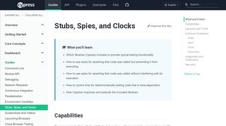 
                            7. Stubs, Spies, and Clocks | Cypress Documentation