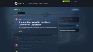 
                            4. Stuck at Connected to the Game Coordinator Logging In :: Dota 2 ...