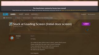 
                            1. Stuck at Loading Screen (Initial door screen) - Hearthstone Forums ...