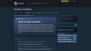 
                            6. Stuck at login accepted :: Planetary Annihilation Issue Reporting