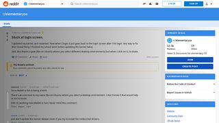 
                            2. Stuck at login screen. : elementaryos - Reddit