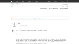 
                            5. Stuck in login in with pinwheel can't get… - Apple Community ...