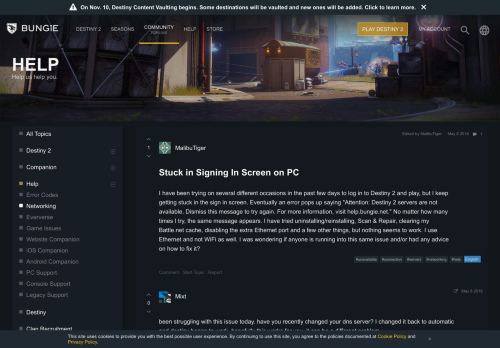 
                            3. Stuck in Signing In Screen on PC > Help - Networking | Forums ...