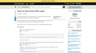 
                            3. Stuck on Gray Screen After Logon - Ask Fedora: Community Knowledge ...