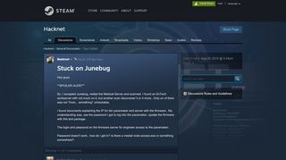 
                            2. Stuck on Junebug :: Hacknet General Discussions - Steam Community