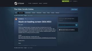 
                            6. Stuck on loading screen (SOLVED) :: The Elder Scrolls Online English