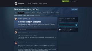 
                            3. Stuck on login accepted :: Planetary Annihilation: TITANS General ...