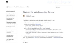
                            2. Stuck on the Main Connecting Screen – Discord