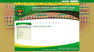 
                            6. Student Academic Sites - Sankofa Freedom Academy Charter School