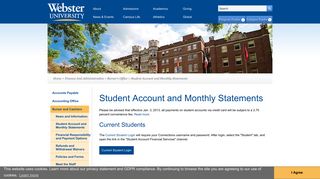 
                            10. Student Account and Monthly Statements | Webster University