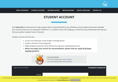 
                            8. Student Account - Find student accommodation in Norwich