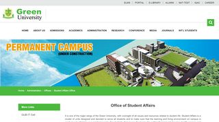 
                            9. Student Affairs Office - Green University of Bangladesh