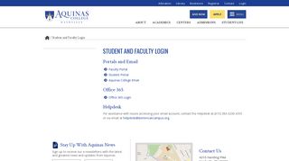 
                            7. Student and Faculty Login — Aquinas College, Nashville