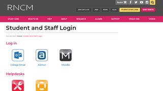 
                            12. Student and Staff Login - Royal Northern College of Music