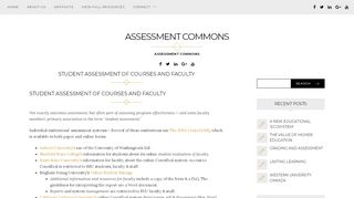 
                            9. Student Assessment of Courses and Faculty - Assessment Commons