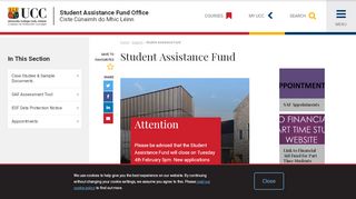 
                            9. Student Assistance Fund | University College Cork