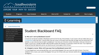 
                            11. Student Blackboard FAQ | SOUTHWESTERN COMMUNITY COLLEGE