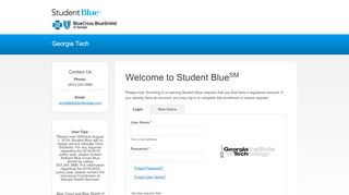 
                            11. Student Blue | Georgia Tech - Login or New User Registration