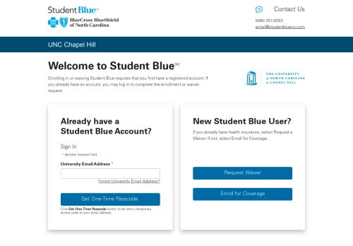 
                            10. Student Blue | UNC Chapel Hill - Login or New User Registration